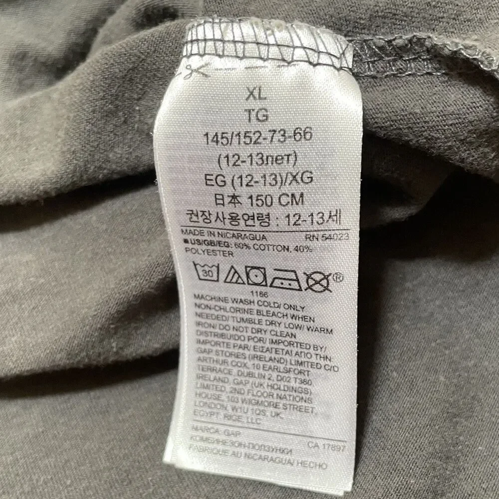 Gap Kids Beastie Boys Graphic T-Shirt XL 12 13 Gray Retro Band Tee Grunge Skate